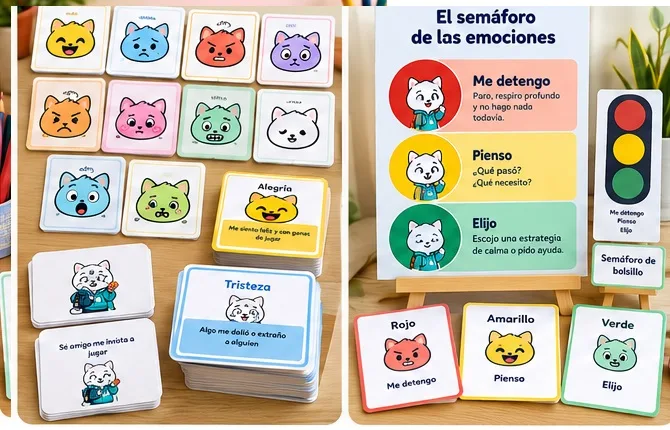 Tarjetas de estrategias de calma