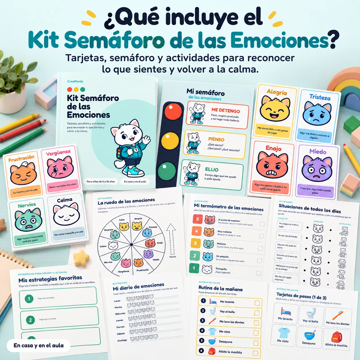 Todo lo que incluye el Kit Semáforo de las Emociones